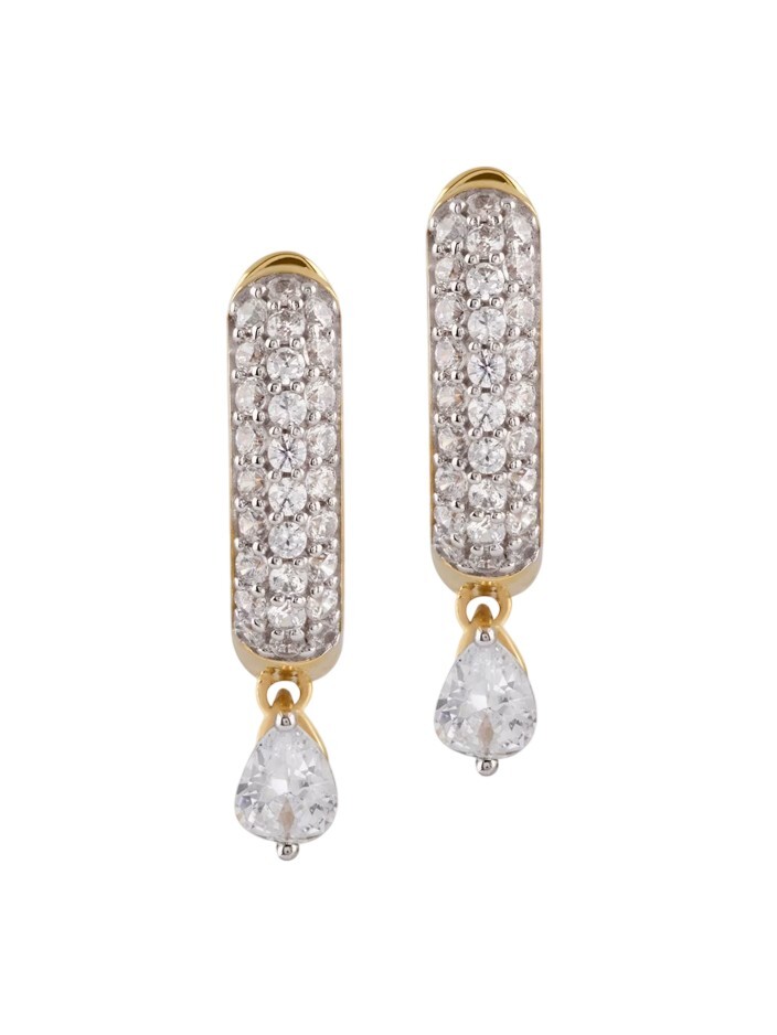 Guess Štýlové pozlátené náušnice s kryštálmi Nuansy JSBE04506JWYGT/U