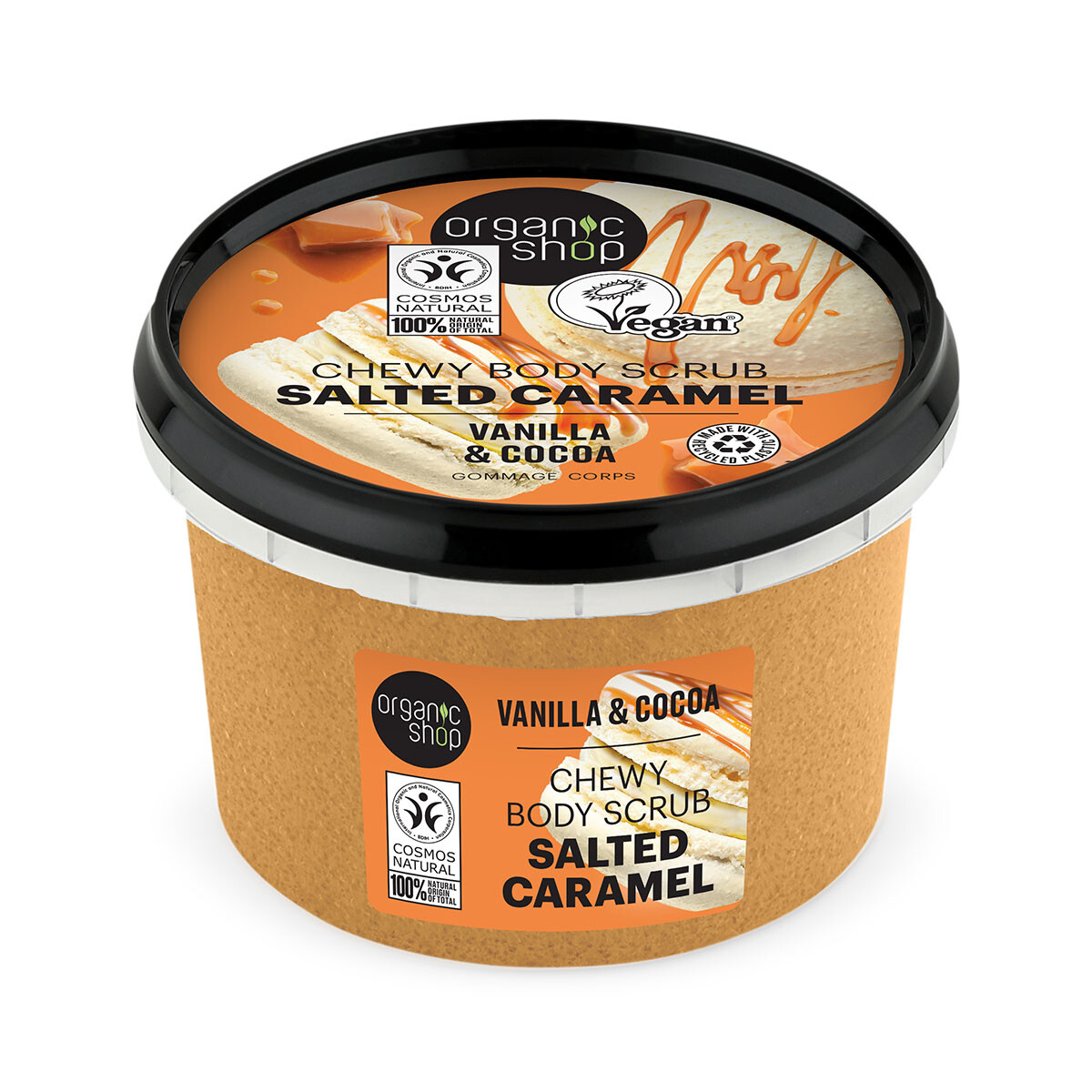 Organic Shop Hustý telový peeling Slaný karamel (Body Scrub) 250 ml