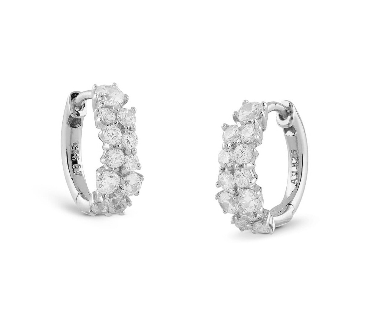 Guess Luxusné okrúhle náušnice so zirkónmi Jardin JSBE04488JWRHT/U