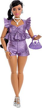 Barbie deluxe modelka s fialovými kraťasmi