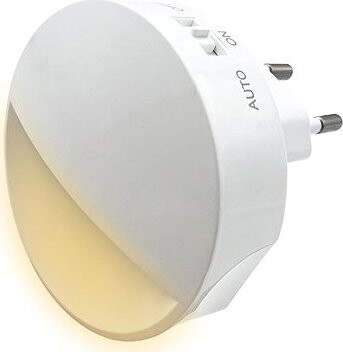 Entac Noční světlo do zásuvky se soumrakovým senzorem a přepínačem, 0,8 W, denní barva světla