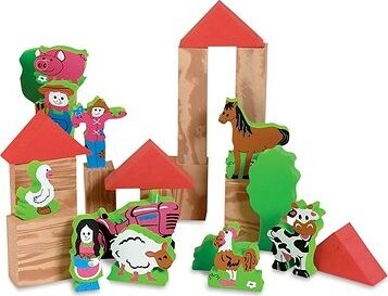 EDUSHAPE mäkké hracie kocky farma