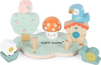 Saro Baby Drevená stohovacia záhradka