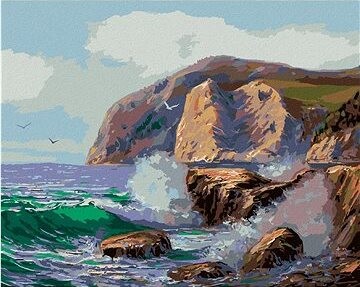 Ranný príliv vĺn, 80 × 100 cm, plátno napnuté na rám