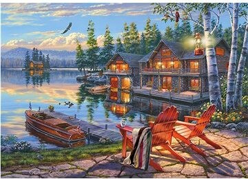 SCHMIDT Brehy jazera Loon Lake, New York 1000 dielikov