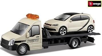 Bburago 1 : 43 Odťahovka + VW Polo GTI biely