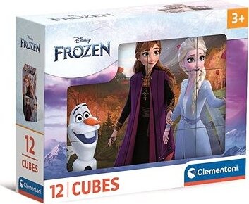 CLEMENTONI Obrázkové kocky Ľadové kráľovstvo, 12 kociek