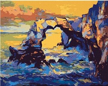 Útes nad oceánom, 80 × 100 cm, plátno napnuté na rám