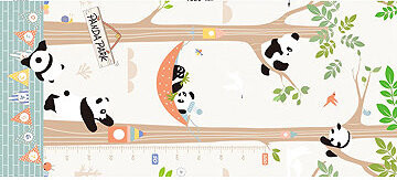 KIK KX4503 Vzdelávacia penová obojstranná podložka PANDA PARK, 180 × 200 cm