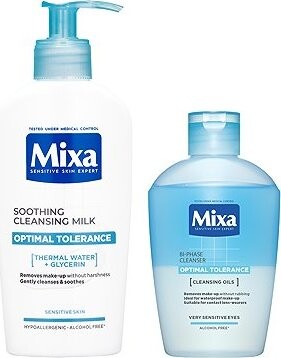 MIXA Optimal Tolerance Bi-Phase Cleanser 125 ml + MIXA Optimal Tolerance Cleansing 200 ml
