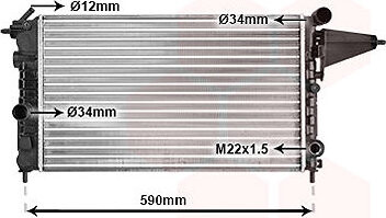 VAN WEZEL chladič, chladenie motora 37002161