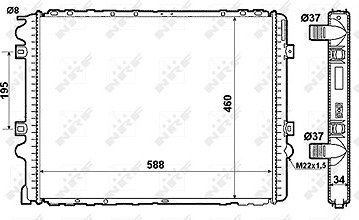 NRF Chladič, chladenie motora 509710