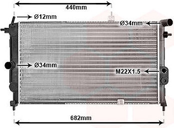 VAN WEZEL chladič, chladenie motora 37002190