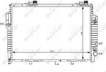 NRF Chladič, chladenie motora 59111