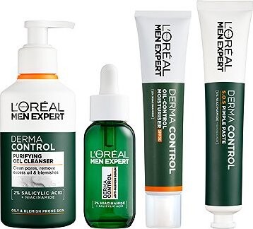 L'Oréal Paris Men Derma Control 260 ml + Anti-Blemish 30 ml + SPF30 40 ml + Pimple Paste 45 ml