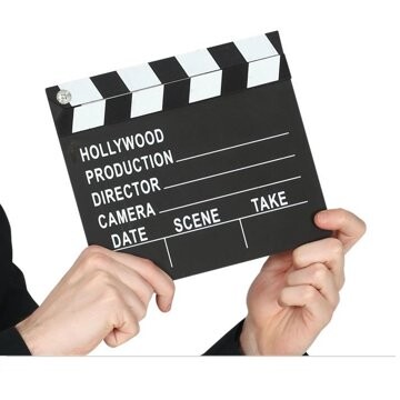 Dekorácia – filmová klapka – Hollywood – 20 × 18 cm