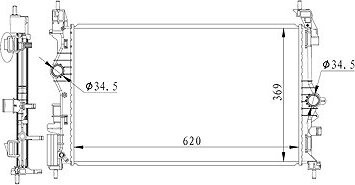 NRF Chladič, chladenie motora 59272