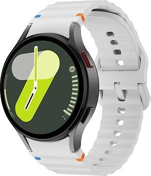 Drakero Silikónový WAVY na Samsung Galaxy Watch 4, 5, 6, 7 biely