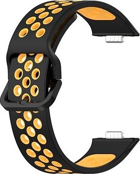 Drakero Silikónový performance pre Huawei Watch Fit 3 čierno-žltý