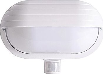 Eurakles Venkovní nástěnné svítidlo IP44 E27 60 W bíle se senzorem pohybu