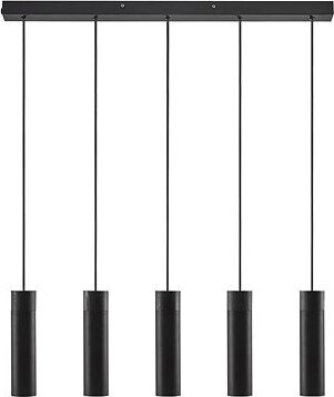Nordlux Závesný LED luster Tilo – čierny, 5 tienidel