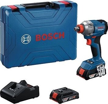 BOSCH Professional Rázový uťahovák AKU s kufrom GDS 18V-350 Solo, 0.601.9N2.122 (2× 2 Ah)