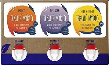 AlzaEco mydlo (Mango, Lavender, Milk & Honey) 3× 1,5 l