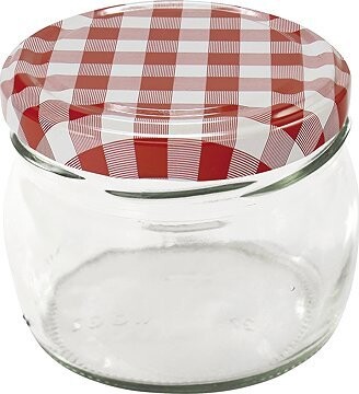 Gastro Zaváracie poháre, súprava 6 ks, číre, bucľaté, kárové viečko, objem 0,25 l, TO 82