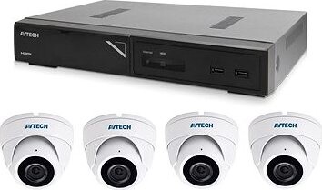 AVTECH NVR AVH1109 + 4× 8 MPX IP Dome kamera AVTECH DGM8208SVAT