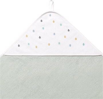 BabyOno froté uterák s kapucňou 100 × 100 cm, svetlozelený