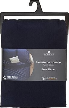 Atmosphera Bavlnené obliečky na prikrývku 240 × 220 cm tmavomodré