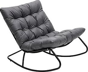 Gordon G1147 Houpací křeslo s měkkým polštářem, černo-šedé