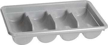 Príborník plast 4 priehradky, sivý