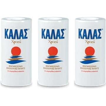 KALAS GOLDEN Jemná morská soľ z Grécka, 250 g, 3 ks