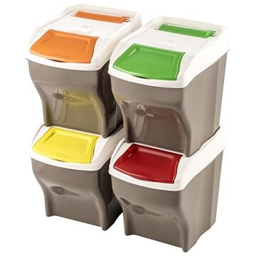 Bama Kôš na triedený odpad POKER PLUS 3× 27 l, 4 kusy