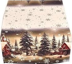 Forbyt Vianočný obrus Zasnežená krajina CYH6019R 40 × 140 cm