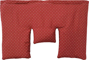 Torf Ziegler Krční polštářek s pšeničným zrnem, 40 × 25 cm, červený