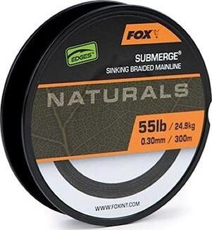 FOX šnúra Submerge Naturals Sinking Braid 300 m, 0,38 mm, 29,5 kg