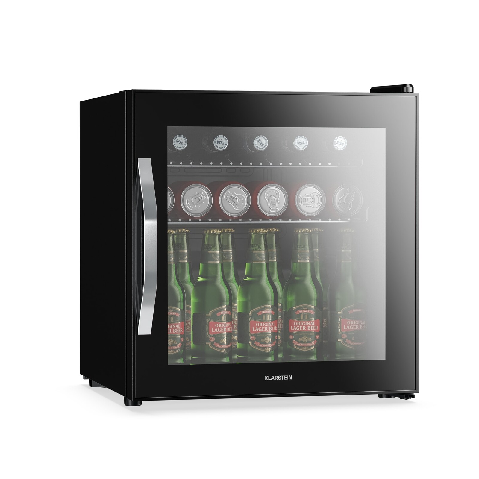 Klarstein Beersafe chladnička na nápoje so zrkadlovými sklenenými dverami | 44 x 48 cm | Vnútorné LED osvetlenie