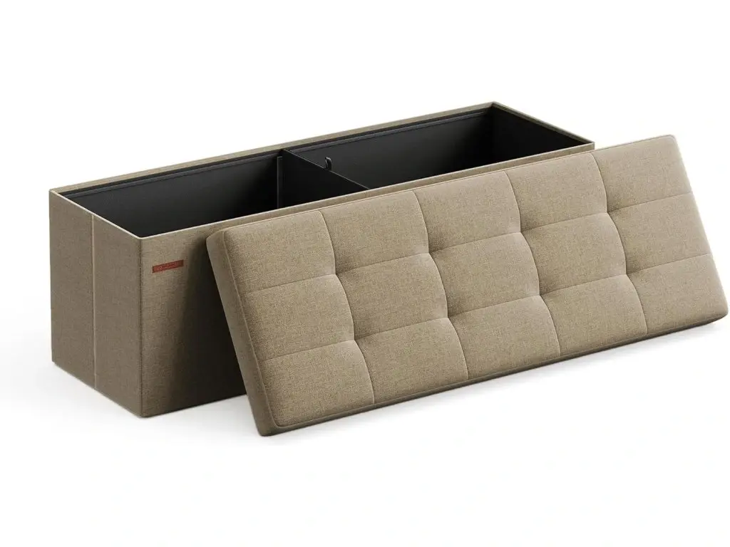 Taburet Soor s úložným prostorem béžový