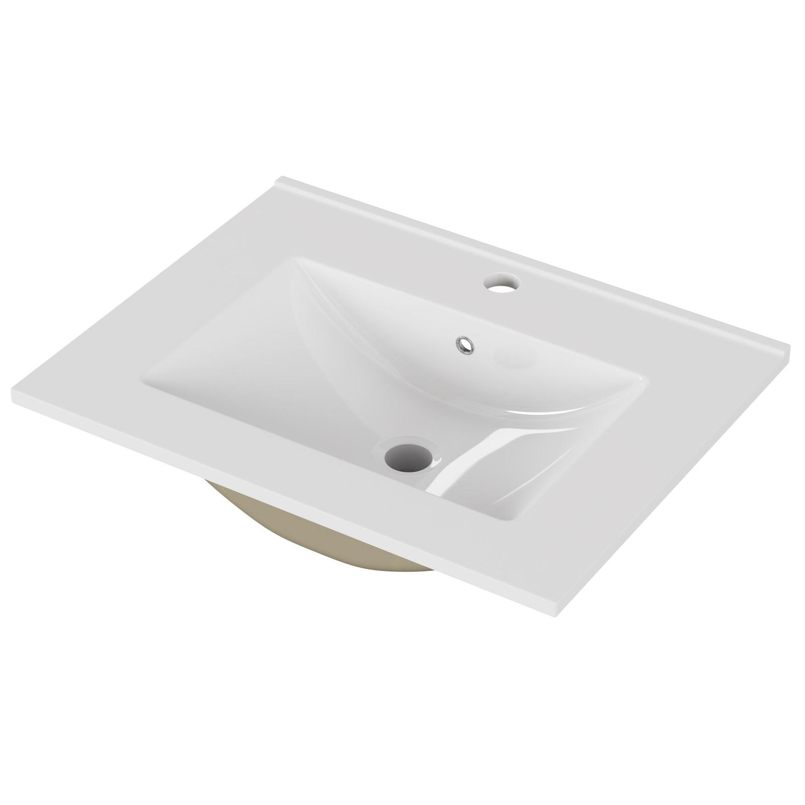 Zápustné umývadlo Houseland Luxo 60 cm biele