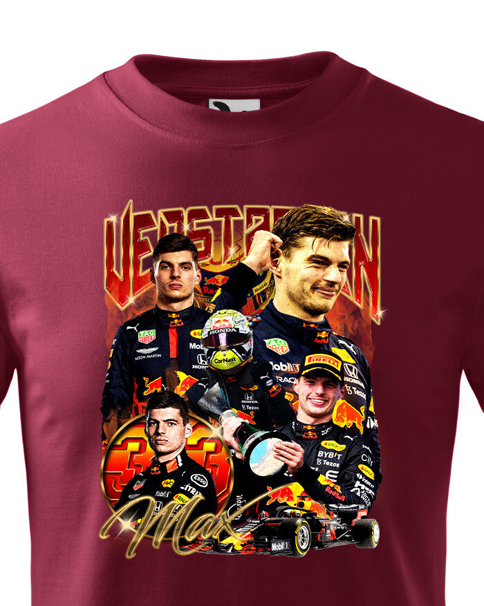 Dětské tričko s motivem závodníka F1 - Max Verstappen - pro milovníky motosportu