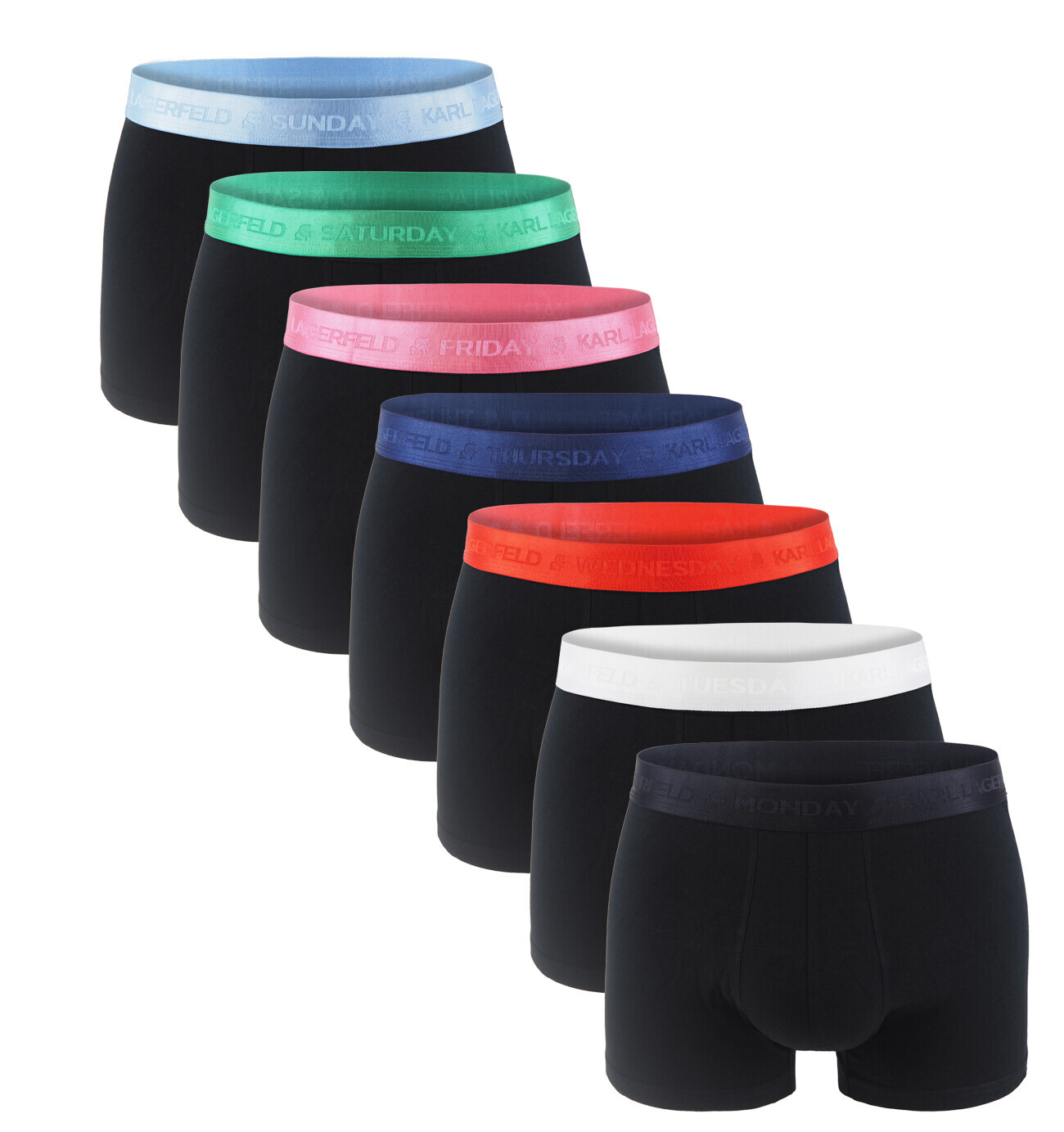 KARL LAGERFELD - boxerky 7PACK organic cotton multidays with KARL LAGERFELD logo - limitovaná edícia