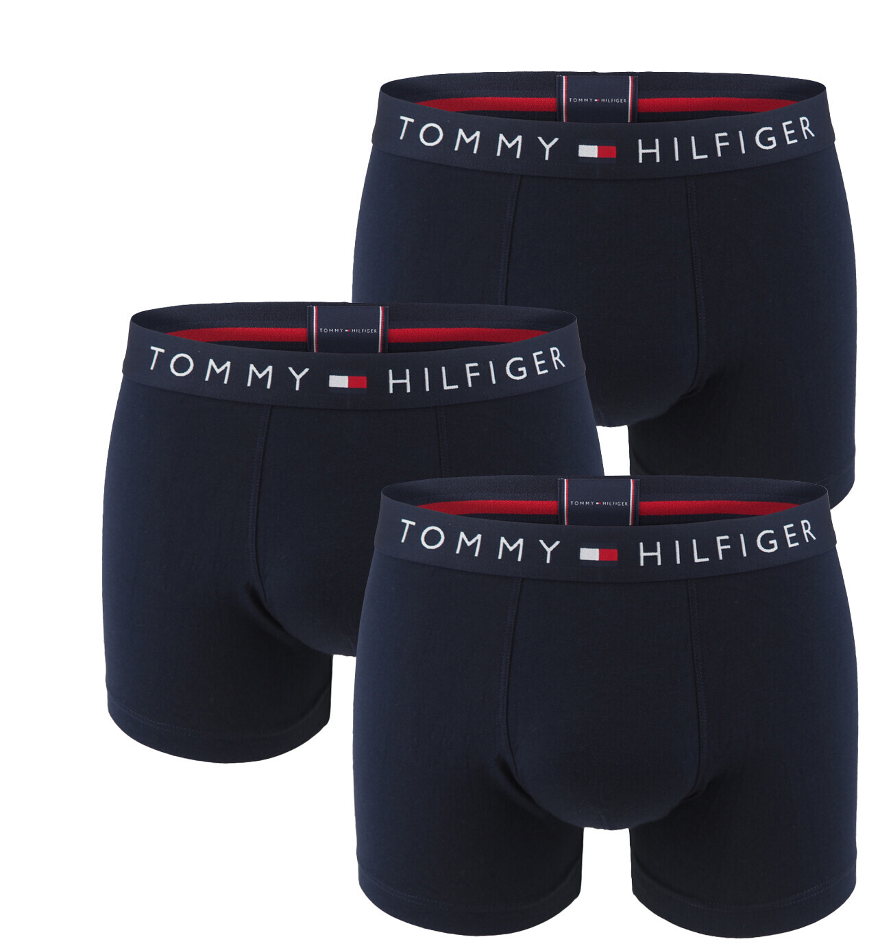 TOMMY HILFIGER - boxerky 3PACK TH original eco friendly cotton classic fit dark navy tones