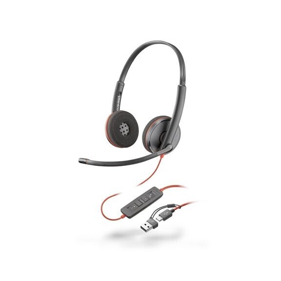 HP Poly Blackwire 3220 MS Teams náhlavná súprava, USB-CA adaptér, stereo 8X228A6