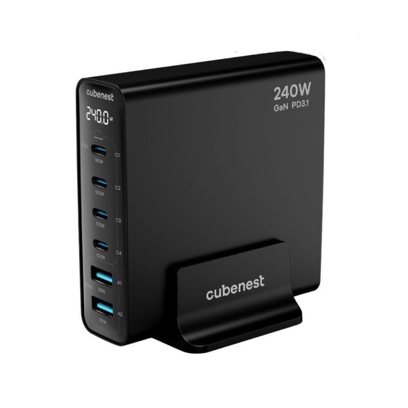 Cubenest S6D0 PD 3.1 GaN Adaptér 240W - čierna S6D0