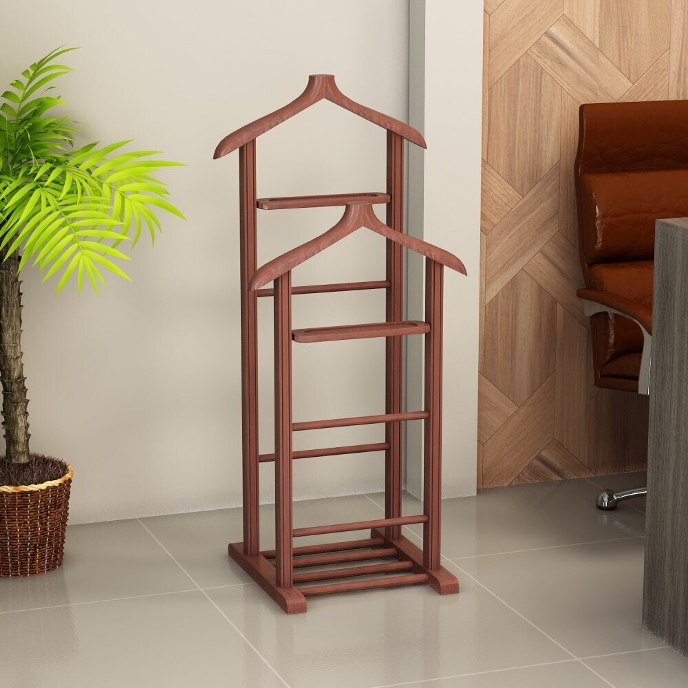 Valet Stand Beta Double - Walnut