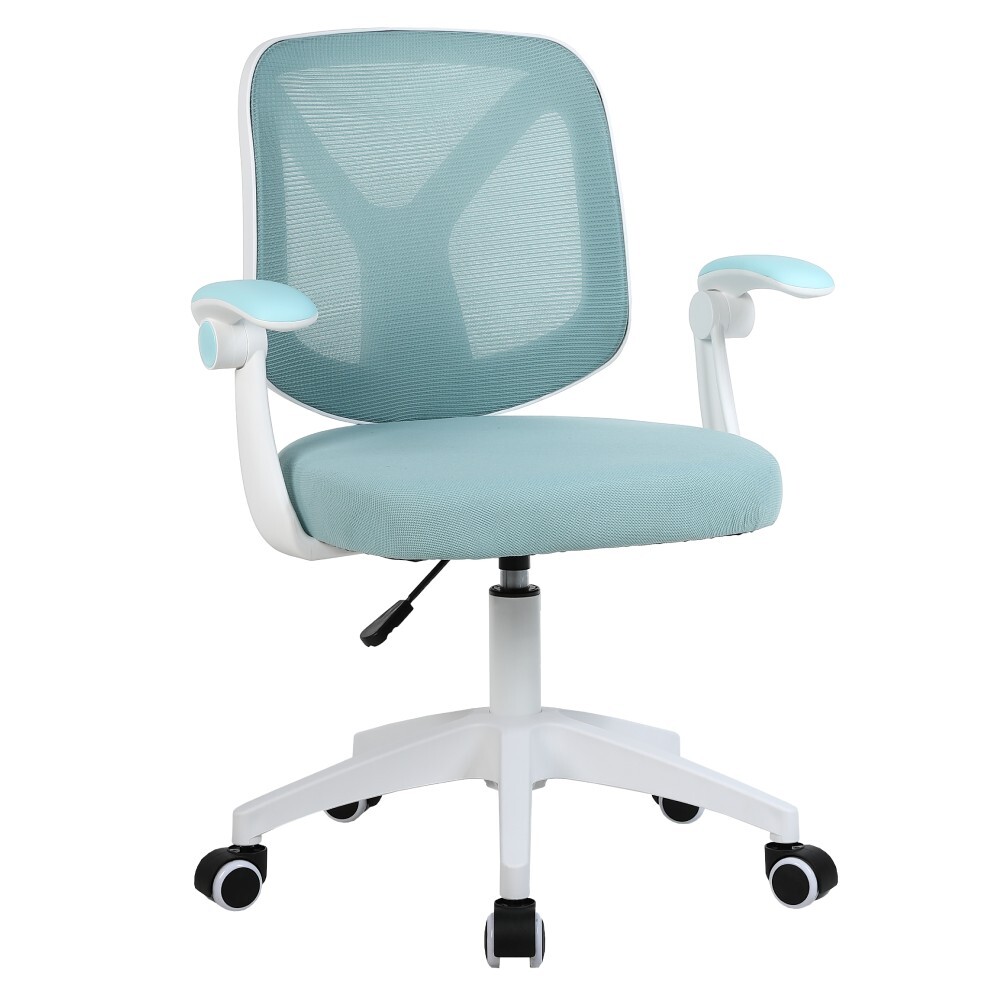 KONDELA Solari kancelárska stolička modrá / biela