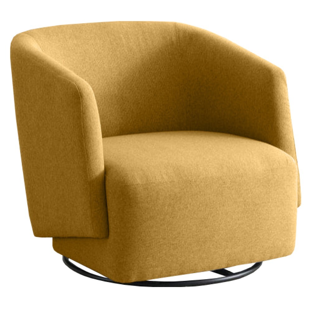 KONDELA Rodon dizajnové otočné kreslo žltá