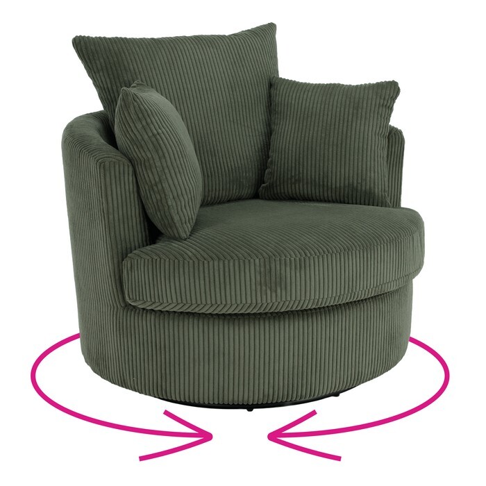 KONDELA Salter relaxačné otočné kreslo tmavozelená